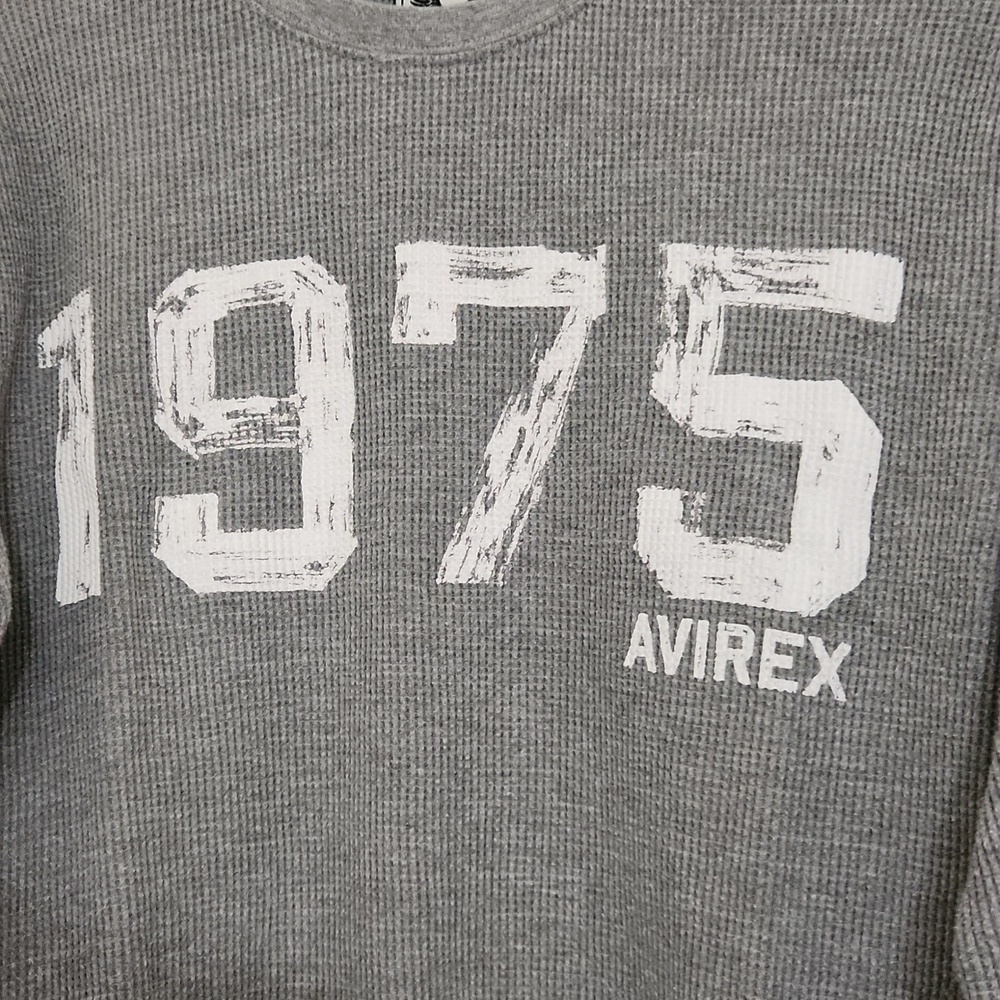 Avirex 1975 Crewneck Sweater Cotton Blend blokecore Bikercore Medium y2k - Picture 2 of 7